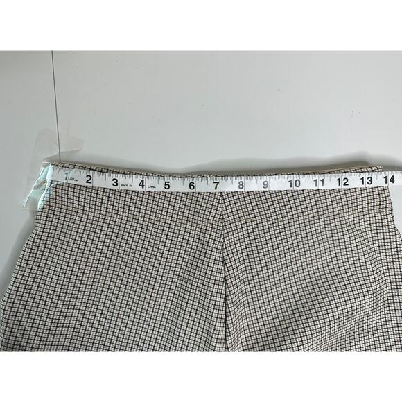 Max Studio Tan Brown Houndstooth Ponte Pull-On Pants Straight Leg Stretch S - Picture 10 of 10
